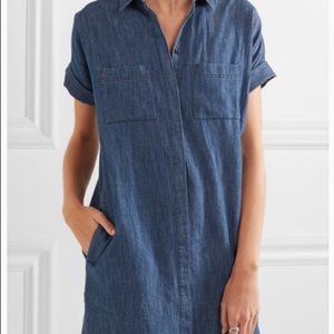 MADEWELL BLUE DENIM SHIRT DRESS in KIERAN WASH